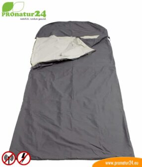 Schlafsack Elektrosmog PRO geöffnet