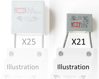 Netzfilter X21 und X25 im Vergleich