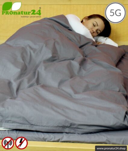 ANGEBOT: Abschirmende Bettwäsche TBL aus Vorführung | mobiler Strahlenschutz gegen Funk bis zu 99,99 % (41 dB) | Erdung optional. Wirkungsvoll gegen 5G! 2 Abschirmende Bettwäsche TBL mit Abschirmung gegen HF Elektrosmog bis zu 41 dB (WLAN, Handy). Erdbar. Wirkungsvoll gegen 5G!