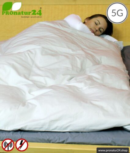 ANGEBOT: Abschirmende Bettwäsche TBL aus Vorführung | mobiler Strahlenschutz gegen Funk bis zu 99,99 % (41 dB) | Erdung optional. Wirkungsvoll gegen 5G! 6 Abschirmende Bettwäsche TBL mit Abschirmung gegen HF Elektrosmog bis zu 41 dB (WLAN, Handy). Erdbar. Wirkungsvoll gegen 5G!