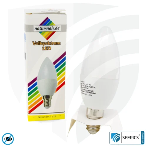 4,5 Watt LED Vollspektrum Kerze | Hell wie 45 Watt, 420 Lumen | CRI >95 | flimmerfrei | Tageslicht | E14 | Business Qualität 17 4,5 Watt LED Vollspektrum Kerze | Hell wie 45 Watt, 350 Lumen | CRI 95 | flimmerfrei | Tageslicht | E14 | Business Qualität