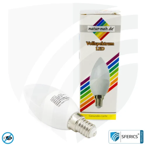 4,5 Watt LED Vollspektrum Kerze | Hell wie 45 Watt, 420 Lumen | CRI >95 | flimmerfrei | Tageslicht | E14 | Business Qualität 12 4,5 Watt LED Vollspektrum Kerze | Hell wie 45 Watt, 350 Lumen | CRI 95 | flimmerfrei | Tageslicht | E14 | Business Qualität