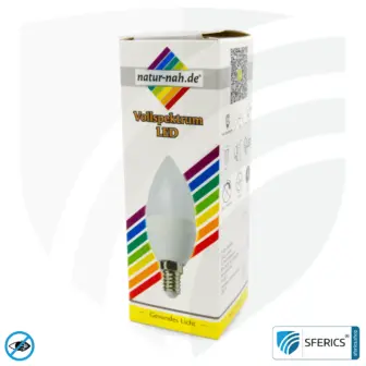 4,5 Watt LED Vollspektrum Kerze | Hell wie 45 Watt, 420 Lumen | CRI >95 | flimmerfrei | Tageslicht | E14 | Business Qualität 14 4,5 Watt LED Vollspektrum Kerze | Hell wie 45 Watt, 350 Lumen | CRI 95 | flimmerfrei | Tageslicht | E14 | Business Qualität