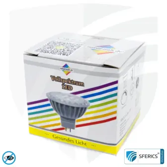 6 Watt LED Spot Vollspektrum | Hell wie 35 Watt, 450 Lumen | CRI 95 | dimmbar | flimmerfrei | Tageslicht | GU5.3 (MR16) | Business Qualität 16 6 Watt LED Spot Vollspektrum | Hell wie 35 Watt, 450 Lumen | CRI 95 | dimmbar | flimmerfrei | Tageslicht | GU5.3 (MR16) | Business Qualität