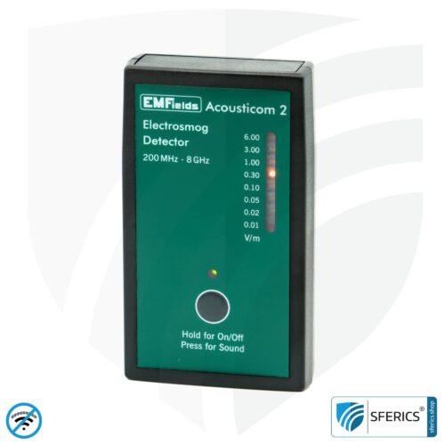 ACOUSTICOM 2 Elektrosmog Detektor | Breitband HF Messgerät für Einsteiger | Erkennung von EMF Funkstrahlung bis 8 GHz, inklusive 5G! 1 ACOUSTICOM 2 Elektrosmog Detektor | Breitband HF Messgerät für Einsteiger | Erkennung von EMF Funkstrahlung bis 8 GHz, inklusive 5G!