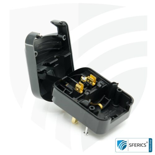 Adapter SCP3 Schuko Stecker Typ EF auf UK Stecker Typ G | mit hochwertiger Erdung und 13 Ampere Sicherung | Reiseadapter 15 Adapter SCP3 Schuko Stecker Typ EF auf UK Stecker Typ G | mit hochwertiger Erdung und 13 Ampere Sicherung | Reiseadapter.