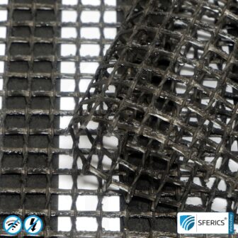 Abschirmendes Armierungsgewebe ARM40 | HF Schirmdämpfung gegen Elektrosmog bis zu 23 dB | Unter Putz und zur Verlegung. 90 cm Breite.