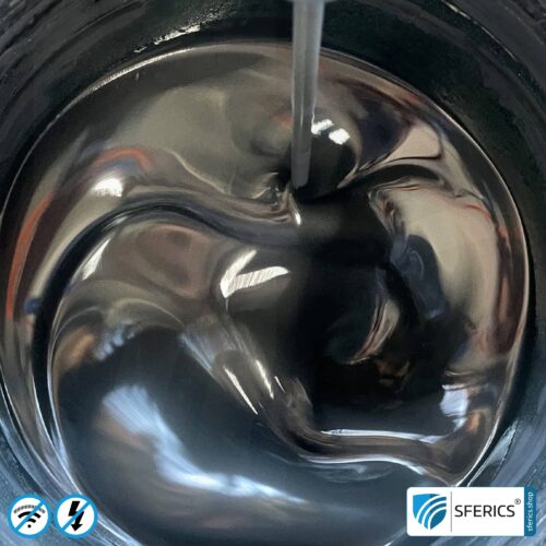 Abschirmfarbe DRY54 Spezial Pulverfarbe | HF Schirmdämpfung gegen Elektrosmog bis zu 84 dB bei 40 GHz | TÜV SÜD zertifiziert | Effektiv bei 5G! 9 Spezial Abschirmfarbe DRY54 in Pulverform | HF Schirmdämpfung gegen Elektrosmog bis zu 84 dB bei 40 GHz | Effektiv bei 5G! | 1 Liter