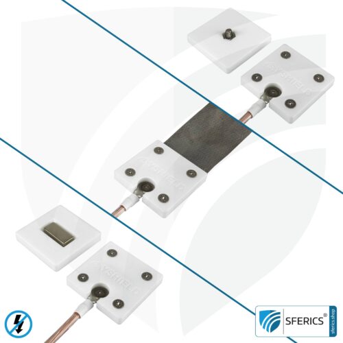 Mobile Erdungsplatte | zur Erdung von Baldachin, Bodenunterlage, Zelt, Schlafsack, Bettwäsche, Decke, u.v.m. 2 Mobile Erdungsplatte | zur Erdung von Baldachin, Bodenunterlage, Zelt, Schlafsack, Bettwäsche, Decke, u.v.m.