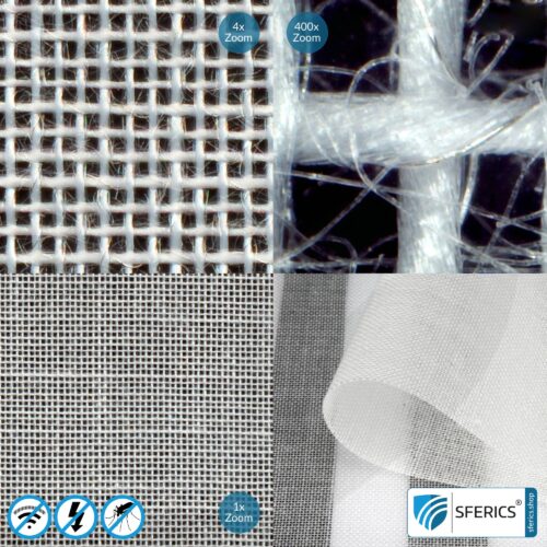 EVOLUTION Abschirmstoff | ideal zur Herstellung von Vorhängen und Baldachinen | HF Schirmdämpfung gegen Elektrosmog bis zu 31 dB 8 EVOLUTION Abschirmstoff | ideal zur Herstellung von Vorhängen und Baldachinen | HF Schirmdämpfung gegen Elektrosmog bis zu 31 dB | TÜV-SÜD qualitätsgeprüft