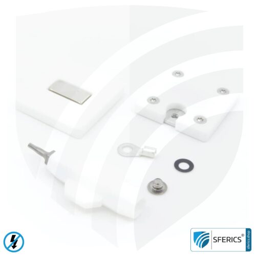 Mobile Erdungsplatte | zur Erdung von Baldachin, Bodenunterlage, Zelt, Schlafsack, Bettwäsche, Decke, u.v.m. 18 Mobile Erdungsplatte | zur Erdung von Baldachin, Bodenunterlage, Zelt, Schlafsack, Bettwäsche, Decke, u.v.m. | GCM