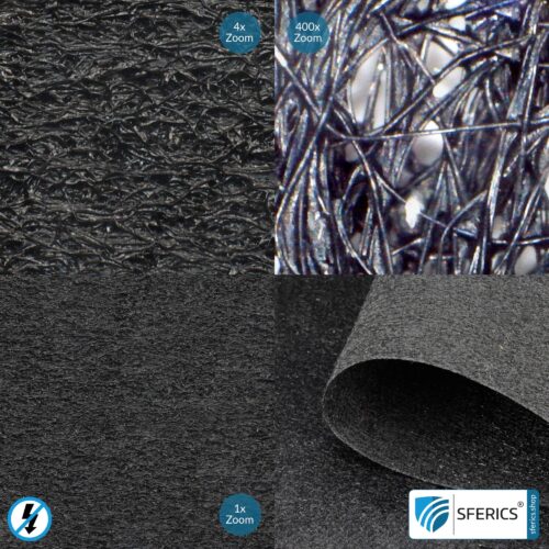 Abschirmvlies NCV95 | Schutz vor Elektrosmog durch elektrische Wechselfelder NF (Hausstrom) | Zur Verlegung. 40 dB Schirmdämpfung NF. 95 cm Breite. 5 Abschirmvlies NCV95 | Schutz vor Elektrosmog durch elektrische Wechselfelder NF (Hausstrom) | Zur Verlegung. 40 dB Schirmdämpfung NF. 100 cm Breite.