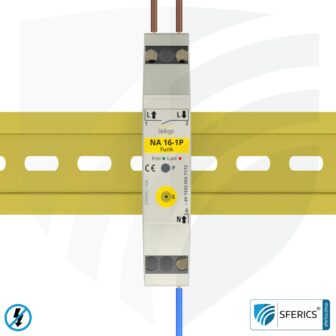 Netzfreischalter NA 16-1P Funk mit dualer Betriebsart | Masterschalter Set-Up | baubiologische Funktechnik nach EnOcean Standard | inklusive LED Kontrollleuchte
