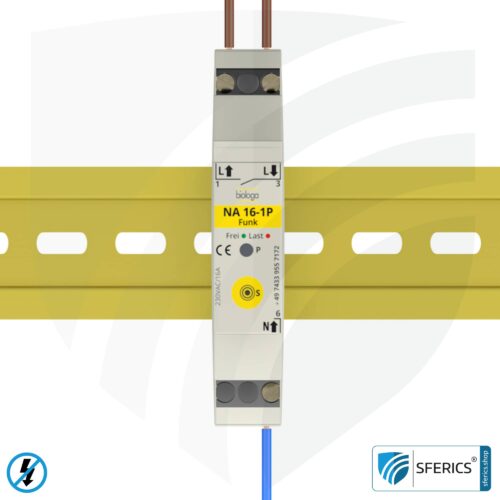Master / Netzfreischalter NA 16-1P FUNK mit dualer Betriebsart | Masterschalter Set-Up | baubiologische Funktechnik nach EnOcean Standard | inklusive LED Kontrollleuchte 16 Netzfreischalter NA 16-1P Funk mit dualer Betriebsart | Masterschalter Set-Up | baubiologische Funktechnik nach EnOcean Standard | inklusive LED Kontrollleuchte