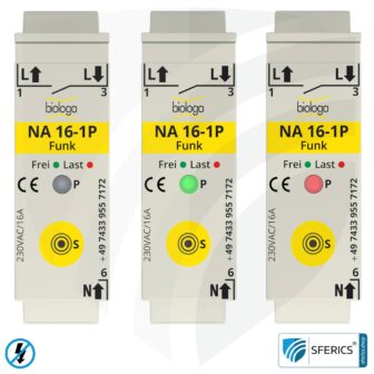 Netzfreischalter NA 16-1P Funk mit dualer Betriebsart | Masterschalter Set-Up | baubiologische Funktechnik nach EnOcean Standard | inklusive LED Kontrollleuchte
