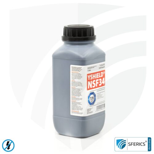 Abschirmfarbe NSF34 | NF Schirmdämpfung gegen Elektrosmog bis zu 80 dB | Schutz vor niederfrequenten elektrischen Felder (Hausstrom) | TÜV SÜD zertifiziert 12 Abschirmfarbe NSF34 | NF Schirmdämpfung gegen Elektrosmog bis zu 80 dB | Schutz vor niederfrequenten elektrischen Felder (Hausstrom) | TÜV SÜD zertifiziert