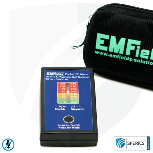 Pocket PF5 Meter | Potentialfreies Niederfrequenz Messgerät für Elektrosmog | Erkennung elektrischer Wechselfelder und Magnetfelder | Messbereich 15 bis 50.000 Hz 19 Pocket PF5 Meter | Potentialfreies Niederfrequenz Messgerät für Elektrosmog | Erkennung elektrischer Wechselfelder und Magnetfelder | Messbereich 15 bis 50.000 Hz
