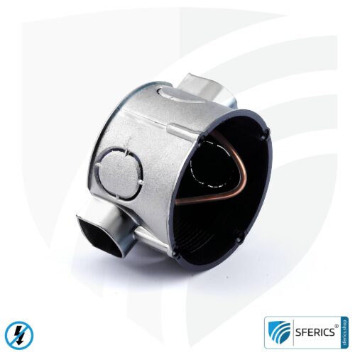 Geschirmte Unterputz Gerätedose, flach | 41 mm | Installationsdose unter Putz, als Abzweigdose oder Schalterdose | halogenfrei 1 Geschirmte Unterputz Gerätedose, flach | 41 mm | Installationsdose unter Putz, als Abzweigdose oder Schalterdose