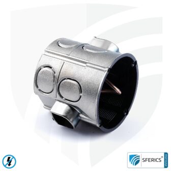 Geschirmte Hohlwanddose, flach | 47 mm | Installationsdose im Trockenbau, als Abzweigdose oder Schalterdose | halogenfrei 14 Geschirmte Unterputz Gerätedose, tief | 61 mm | Installationsdose unter Putz, als Abzweigdose oder Schalterdose