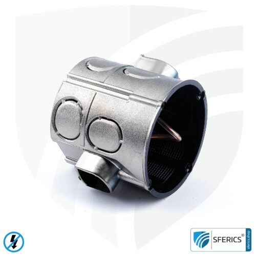 Geschirmte Unterputz Gerätedose, tief | 61 mm | Installationsdose unter Putz, als Abzweigdose oder Schalterdose | halogenfrei 1 Geschirmte Unterputz Gerätedose, tief | 61 mm | Installationsdose unter Putz, als Abzweigdose oder Schalterdose