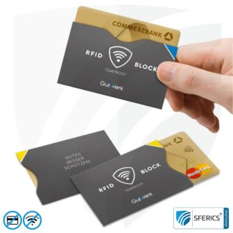 RFID NFC Schutzhüllen | Datenschutz für moderne Chipkarten | EC-Karte, Kreditkarte, Reisepass, Personalausweis, ID-Karte, ... 13 RFID NFC Schutzhüllen | Datenschutz für moderne Chipkarten | EC-Karte, Kreditkarte, Reisepass, Personalausweis, ID-Karte, ...