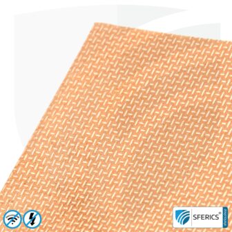 Abschirmvlies SAPHIR | Faservlies mit Kupferbeschichtung | HF Schirmdämpfung gegen Elektrosmog bis zu 56 dB | 100 cm Breite. Wirkungsvoll gegen 5G! 12 Abschirmvlies SAPHIR | Faservlies mit Kupferbeschichtung | über 99,999 % Abschirmwirkung (HF Schirmdämpfung bis 56 dB) | 100 cm Breite. Erdung NF notwendig. Wirkungsvoll gegen 5G!