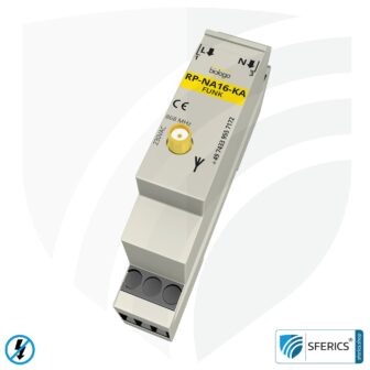 Wandsender TX-NA16-WAND | 2-Kanal Fernbedienung | Masterschalter Set-Up | baubiologische Funktechnik nach EnOcean Standard 19 Schaltschrankrepeater RP-NA16-KA | Repeater für den Sicherungskasten | Level 2 | Masterschalter Set-Up | baubiologische Funktechnik nach EnOcean Standard