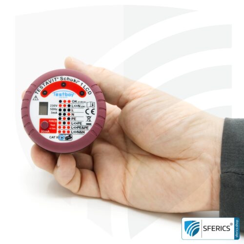 TESTAVIT SCHUKI 1 LCD | Steckdosen Sockel Tester mit FI Auslösung | Schneller Check der Erdung, Verdrahtung und FI Schutzschalter 15 TESTAVIT SCHUKI 1 LCD | Steckdosen Sockel Tester mit FI Auslösung | Schneller Check der Erdung, Verdrahtung und FI Schutzschalter.