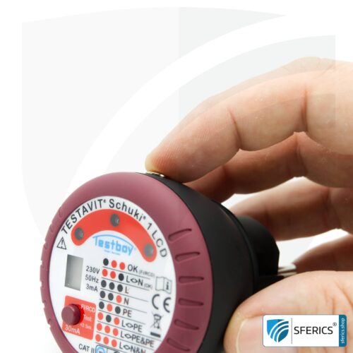 TESTAVIT SCHUKI 1 LCD | Steckdosen Sockel Tester mit FI Auslösung | Schneller Check der Erdung, Verdrahtung und FI Schutzschalter 18 TESTAVIT SCHUKI 1 LCD | Steckdosen Sockel Tester mit FI Auslösung | Schneller Check der Erdung, Verdrahtung und FI Schutzschalter.