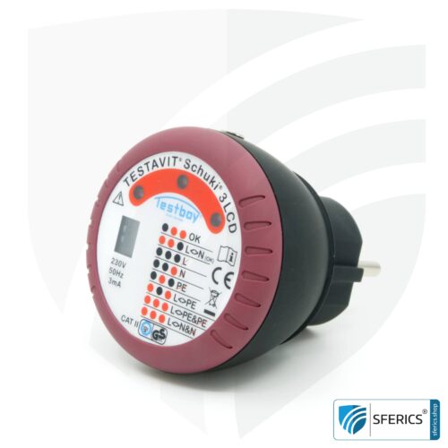 TESTAVIT SCHUKI 3 LCD | Steckdosen Sockel Prüfgerät | Schneller Check der Erdung und Verdrahtung 19 TESTAVIT SCHUKI 3 LCD | Steckdosen Sockel Prüfgerät | Schneller Check der Erdung und Verdrahtung
