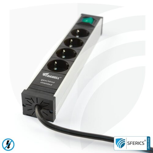 Steckdosenleiste 4-fach, geschirmt NF | mit Ein/Aus Schalter | Typ EF (Schuko) 5 Steckdosenleiste 4-fach, geschirmt NF | mit Ein/Aus Schalter | Typ EF (Schuko)
