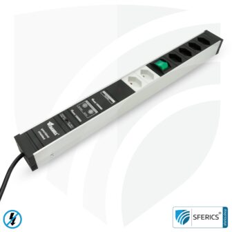 PC Steckdosenleiste 6-fach (4+2), geschirmt NF | mit Ein/Aus Schalter, Überspannungsschutz und Vollschutz HF Filtersystem bis 80 MHz | Typ J Schweiz /LI 2 PC Steckdosenleiste 6-fach (4+2), geschirmt NF | mit Ein/Aus Schalter, Überspannungsschutz und Vollschutz HF Filtersystem bis 80 MHz | Typ J Schweiz /FL