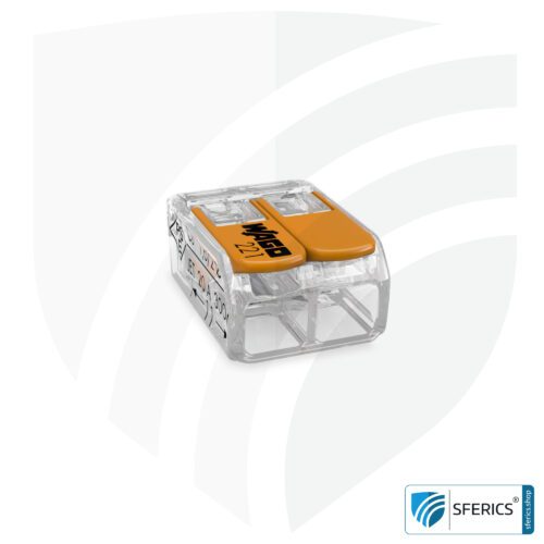 WAGO Compact Verbindungsklemme, Serie 221 | Modell 221-412 | für 2 eindrahtige, feindrahtige und mehrdrähtige Leiter | Alternative zur Lüsterklemme 11 WAGO Compact Verbindungsklemme, Serie 221 | Modell 221-412 | für 2 eindrahtige, feindrahtige und mehrdrähtige Leiter | Alternative zur Lüsterklemme
