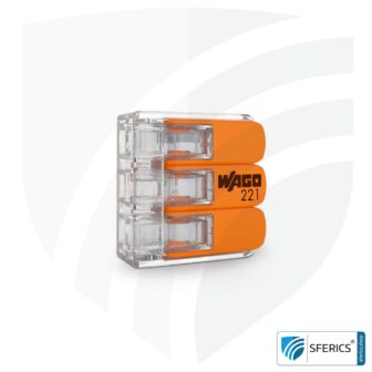 WAGO Compact Verbindungsklemme, Serie 221 | Modell 221-413 | für 3 eindrahtige, feindrahtige und mehrdrähtige Leiter | Alternative zur Lüsterklemme 16 WAGO Compact Verbindungsklemme, Serie 221 | Modell 221-413 | für 3 eindrahtige, feindrahtige und mehrdrähtige Leiter | Alternative zur Lüsterklemme