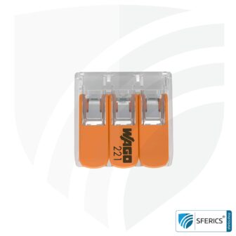 WAGO Compact Verbindungsklemme, Serie 221 | Modell 221-413 | für 3 eindrahtige, feindrahtige und mehrdrähtige Leiter | Alternative zur Lüsterklemme 13 WAGO Compact Verbindungsklemme, Serie 221 | Modell 221-413 | für 3 eindrahtige, feindrahtige und mehrdrähtige Leiter | Alternative zur Lüsterklemme