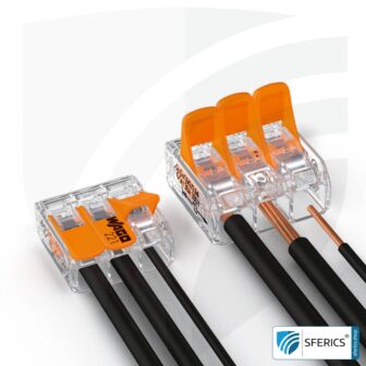 WAGO Compact Verbindungsklemme, Serie 221 | Modell 221-412 | für 2 eindrahtige, feindrahtige und mehrdrähtige Leiter | Alternative zur Lüsterklemme 15 WAGO Compact Verbindungsklemme, Serie 221 | Modell 221-413 | für 3 eindrahtige, feindrahtige und mehrdrähtige Leiter | Alternative zur Lüsterklemme