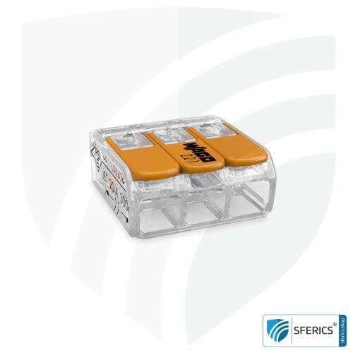 WAGO Compact Verbindungsklemme, Serie 221 | Modell 221-413 | für 3 eindrahtige, feindrahtige und mehrdrähtige Leiter | Alternative zur Lüsterklemme 15 WAGO Compact Verbindungsklemme, Serie 221 | Modell 221-413 | für 3 eindrahtige, feindrahtige und mehrdrähtige Leiter | Alternative zur Lüsterklemme