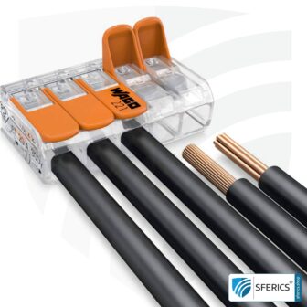WAGO Compact Verbindungsklemme, Serie 221 | Modell 221-415 | für 5 eindrahtige, feindrahtige und mehrdrähtige Leiter | Alternative zur Lüsterklemme 10 WAGO Compact Verbindungsklemme, Serie 221 | Modell 221-415 | für 5 eindrahtige, feindrahtige und mehrdrähtige Leiter | Alternative zur Lüsterklemme