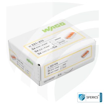 WAGO Compact Verbindungsklemme, Serie 221 | Modell 221-415 | für 5 eindrahtige, feindrahtige und mehrdrähtige Leiter | Alternative zur Lüsterklemme 15 WAGO Compact Verbindungsklemme, Serie 221 | Modell 221-415 | für 5 eindrahtige, feindrahtige und mehrdrähtige Leiter | Alternative zur Lüsterklemme