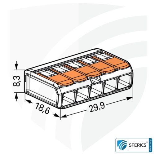 WAGO Compact Verbindungsklemme, Serie 221 | Modell 221-415 | für 5 eindrahtige, feindrahtige und mehrdrähtige Leiter | Alternative zur Lüsterklemme 14 WAGO Compact Verbindungsklemme, Serie 221 | Modell 221-415 | für 5 eindrahtige, feindrahtige und mehrdrähtige Leiter | Alternative zur Lüsterklemme