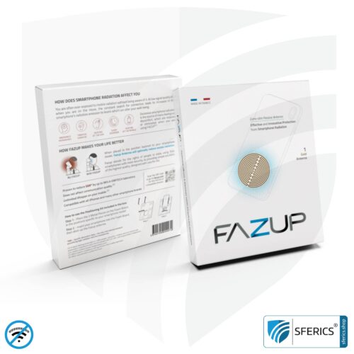 FAZUP Antennen Patch | Edition GOLD | Ferritkern fürs kabelgebundene Headset inklusive | Innovative Technologie gegen Elektrosmog | Schützt vor unnötig hoher Bestrahlung durch's eigene Mobiltelefon 25 FAZUP Antennen Patch | Edition GOLD | Ferritkern fürs kabelgebundene Headset inklusive | Innovative Technologie gegen Elektrosmog | Schützt vor unnötig hoher Bestrahlung durch's eigene Mobiltelefon
