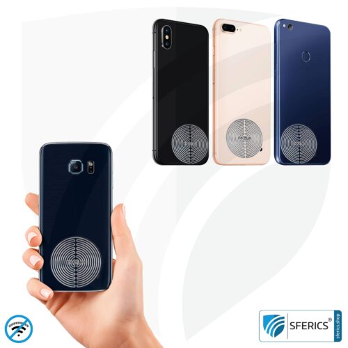 FAZUP Antennen Patch mit strahlungsfreiem SFERICS® Luftkabel Kopfhörer im Spar-SET | SILBER | Schützt Ohren und Gehirn vor unnötig hoher Bestrahlung durch EMF + Magnetfeld 27 FAZUP Antennen Patch | SILBER | Innovative Technologie gegen Elektrosmog | Schützt vor unnötig hoher Bestrahlung durch’s eigene Mobiltelefon | Keine Esoterik oder Harmonisierung. Reduktion ist messbar!