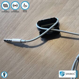 Ferritkern Filter gegen Elektrosmog im Headsetkabel | grau, klickbar, für 5 mm Kabel | GRATIS 1 Stück als Geschenk! 15 Ferritkern Filter gegen Elektrosmog im Headsetkabel | schwarz, klickbar, für 5 mm Kabel | GRATIS 1 Stück als Geschenk!