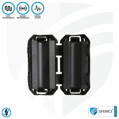 Ferritkern Filter gegen Elektrosmog im Headsetkabel | schwarz, klickbar, für 5 mm Kabel | GRATIS 1 Stück als Geschenk! 11 Ferritkern Filter gegen Elektrosmog im Headsetkabel | schwarz, klickbar, für 5 mm Kabel | GRATIS 1 Stück als Geschenk!