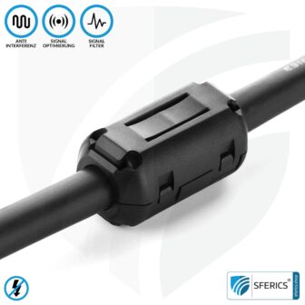 Ferritkern Filter gegen Elektrosmog im Headsetkabel | schwarz, klickbar, für 5 mm Kabel | GRATIS 1 Stück als Geschenk! 15 Ferritkern Filter gegen Elektrosmog im Headsetkabel | schwarz, klickbar, für 5 mm Kabel | GRATIS 1 Stück als Geschenk!