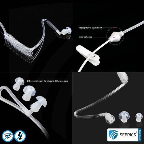 Luftkabel Anti Elektrosmog Monaural Headset mit Mikrofon | In-Ear-Headset AirTube zur Reduktion von EMF am Kopf | Klinkenstecker | Prädestiniert fürs Callcenter, Security, usw. 11 Luftkabel Anti Elektrosmog Monaural Headset mit Mikrofon | In-Ear-Headset AirTube zur Reduktion von EMF am Kopf | Klinkenstecker | Prädestiniert fürs Callcenter, Security, usw.