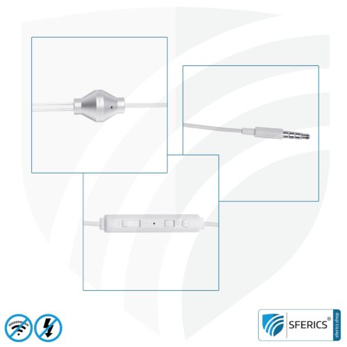 Luftkabel Anti Elektrosmog Monaural Headset mit Mikrofon | In-Ear-Headset AirTube zur Reduktion von EMF am Kopf | Klinkenstecker | Prädestiniert fürs Callcenter, Security, usw. 9 Luftkabel Anti Elektrosmog Monaural Headset mit Mikrofon | In-Ear-Headset AirTube zur Reduktion von EMF am Kopf | Klinkenstecker | Prädestiniert fürs Callcenter, Security, usw.