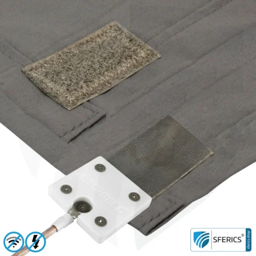 Abschirmende Decke im Set | Mobiler Strahlenschutz gegen WLAN, Handy, LTE, 5G, ... mit Wirkungsgrad über 99,99 % (42 dB) | NF erdbar 13 Abschirmender Schlafsack Elektrosmog PRO | Mobiler Strahlenschutz gegen WLAN, Handy, LTE, 5G, ... mit Wirkungsgrad über 99,99 % (42 dB) | frei stehend, ohne Deckenaufhängung | NF erdbar