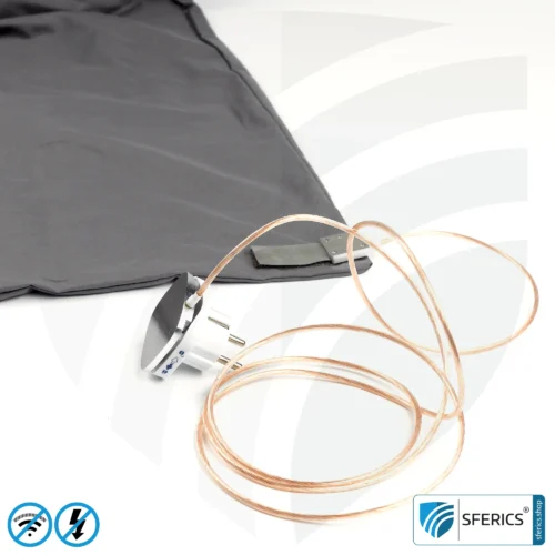 Abschirmender Schlafsack Elektrosmog PRO | Mobiler Strahlenschutz gegen WLAN, Handy, LTE, 5G, ... mit Wirkungsgrad über 99,99 % (42 dB) | frei stehend, ohne Deckenaufhängung | NF erdbar 28 Abschirmender Schlafsack Elektrosmog PRO | Mobiler Strahlenschutz gegen WLAN, Handy, LTE, 5G, ... mit Wirkungsgrad über 99,99 % (42 dB) | frei stehend, ohne Deckenaufhängung | NF erdbar