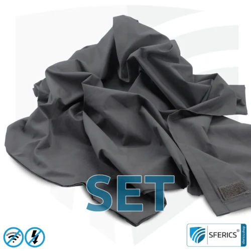 Abschirmende Decke im Set | Mobiler Strahlenschutz gegen WLAN, Handy, LTE, 5G, ... mit Wirkungsgrad über 99,99 % (42 dB) | NF erdbar 11 Abschirmende Decke im Set | Mobiler Strahlenschutz gegen WLAN, Handy, LTE, 5G, ... mit Wirkungsgrad über 99,99 % (42 dB) | NF erdbar